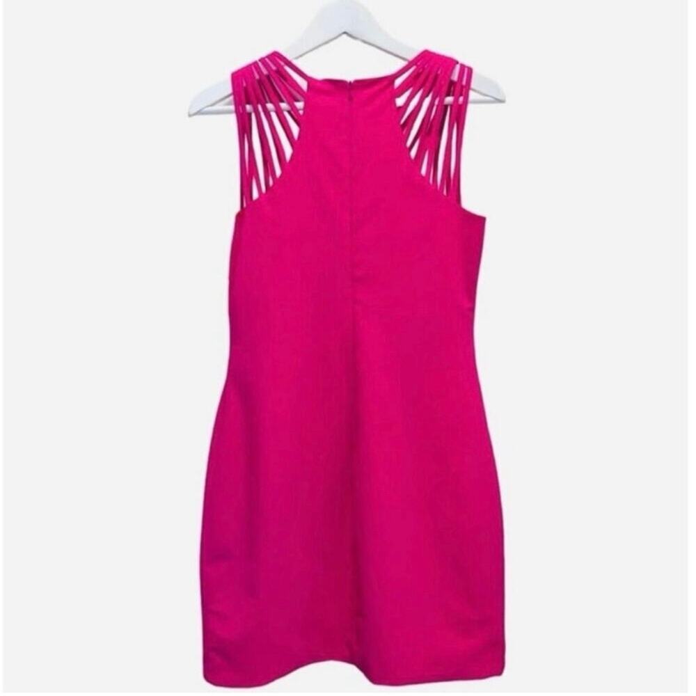 Dress the Population Fuchsia Cutout Sheath Cocktail Mini Dress S - Picture 10 of 16